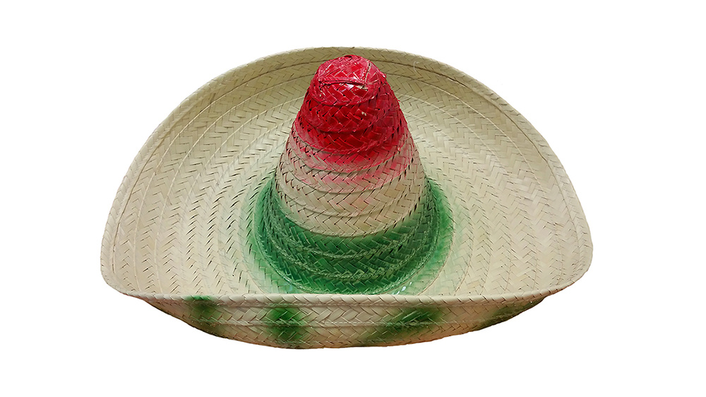 Sombreros zapatista. colores bandera (50cm diámetro) 