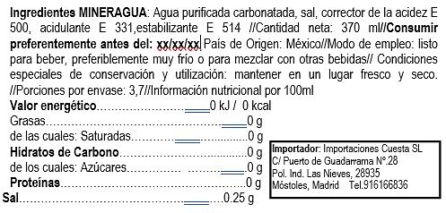 Agua-Mineragua (TEHUACAN/SODA) 