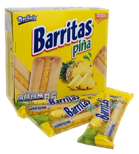 Barritas Marinela, filled with pineapple jam 