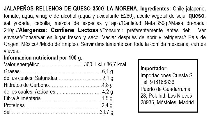 Chiles Jalapeños rellenos de queso 