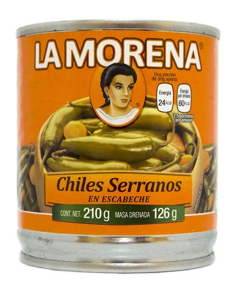 Chiles serranos 210 gr La Morena 