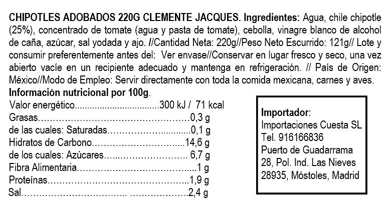 Chipotles adobados Clemente 