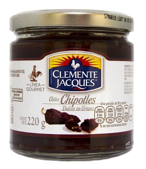 Chipotles dulces, Clemente Jacques 220gr gourmet 