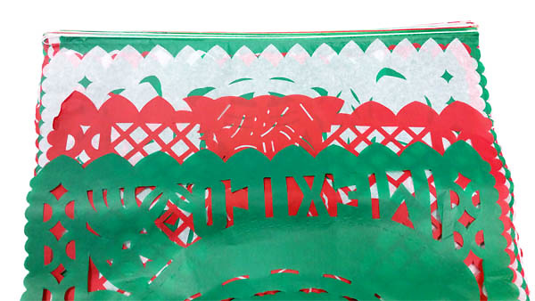 Papel picado 50m colores bandera 