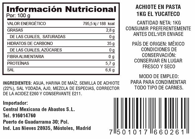 Condimento de Achiote 