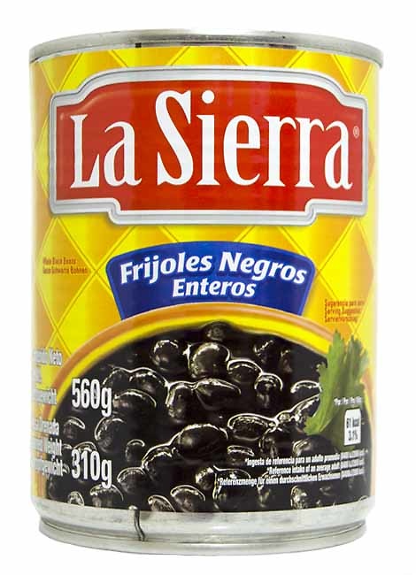 Frijol negro entero 560g La Sierra 