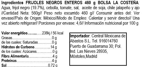 Frijoles negros enteros (bolsa) 