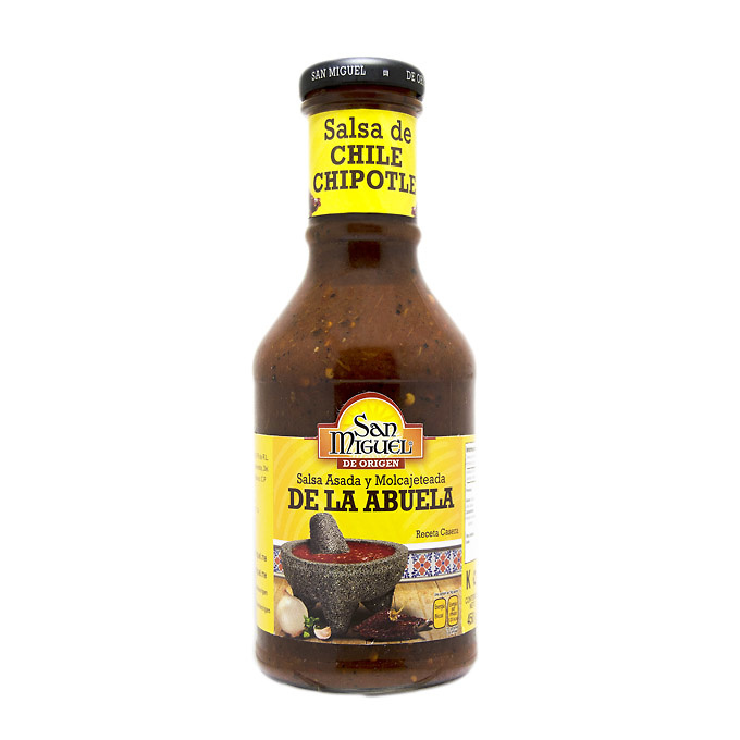 Grandma's chipotle chile sauce. San Miguel brand 