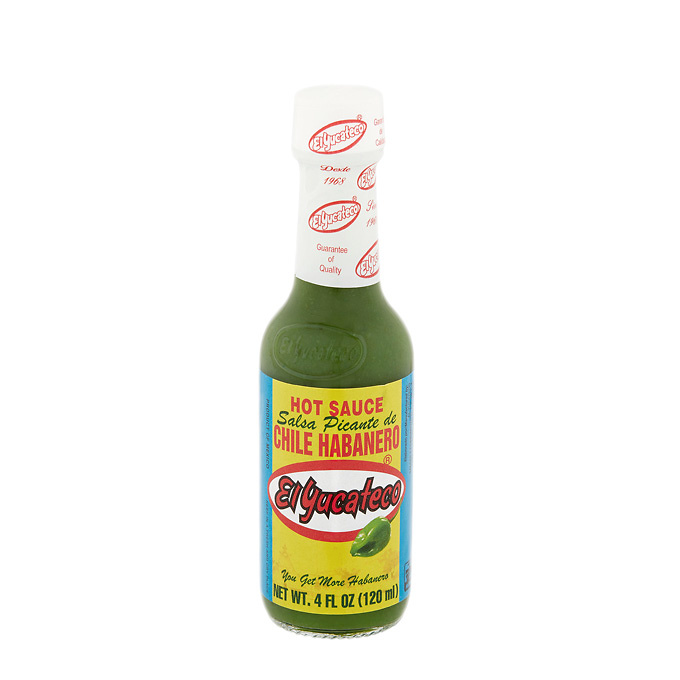 Green habanero pepper sauce 
