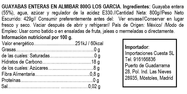 Guava in syrup Los García 