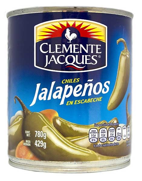 Jalapeños Enteros en escabeche Clemente Jacques 