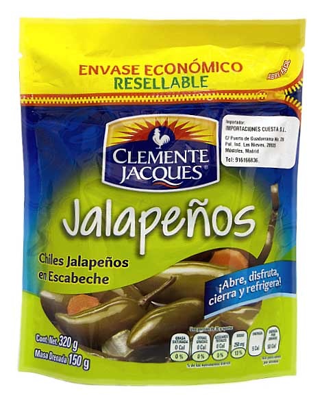 Jalapeños enteros, Clemente Jacques 