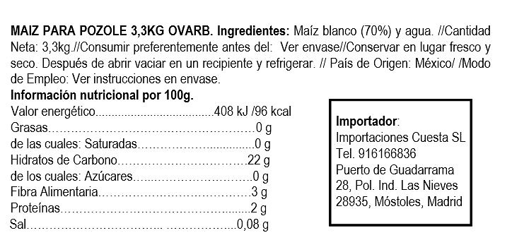 Maiz para pozole 