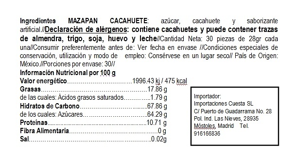 Mazapan de Cacahuate La Rosa 