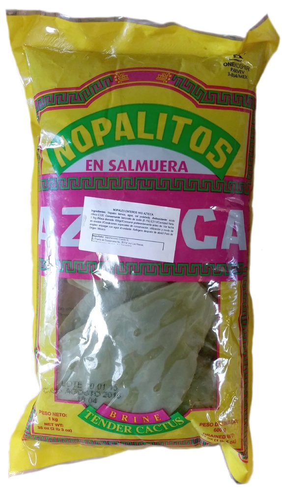 Nopales enteros en salmuera ( al natural ) 1kg 