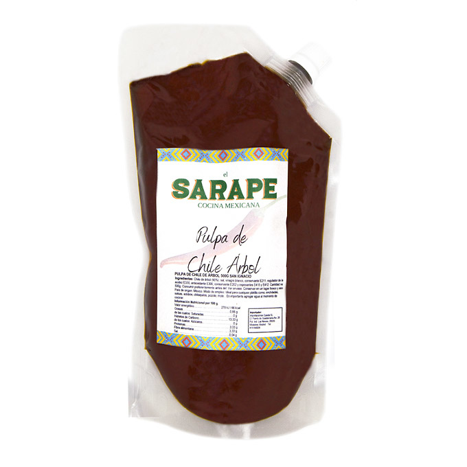 Pulpa de chile arbol 500g 