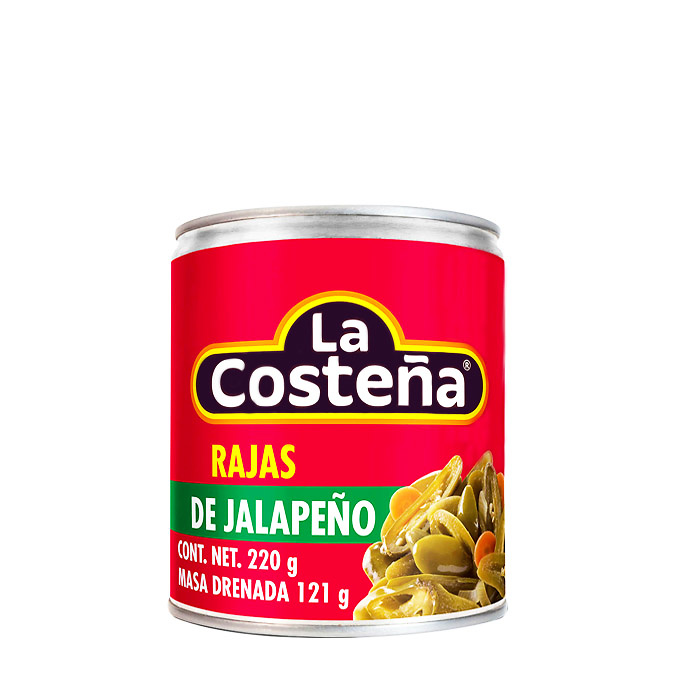 Rajas verdes de jalapeños 220g 