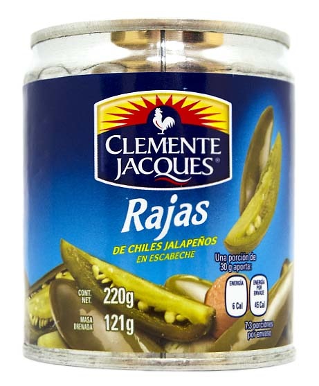 Rajas verdes de jalapeños Clemente Jacques 