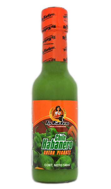 Salsa de chile habanero picante verde La Extra 