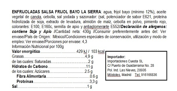 Salsa para enfrijoladas de frijol bayo 