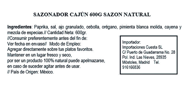 Sazonador Cajún 