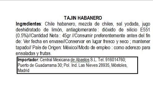 Tajín con Habanero 