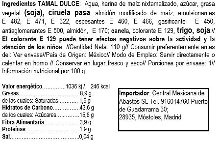 Tamal de Dulce Costeña 110gr 