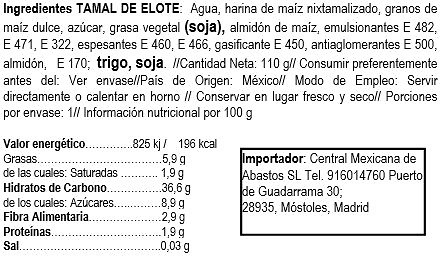 Tamal de Elote Costeña 110gr 