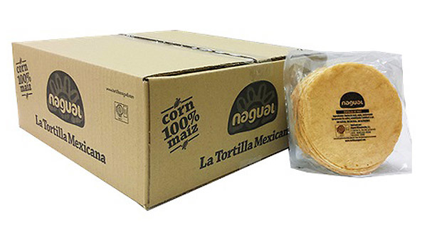 Tortilla de maíz amarillo 15 cm, Nagual 