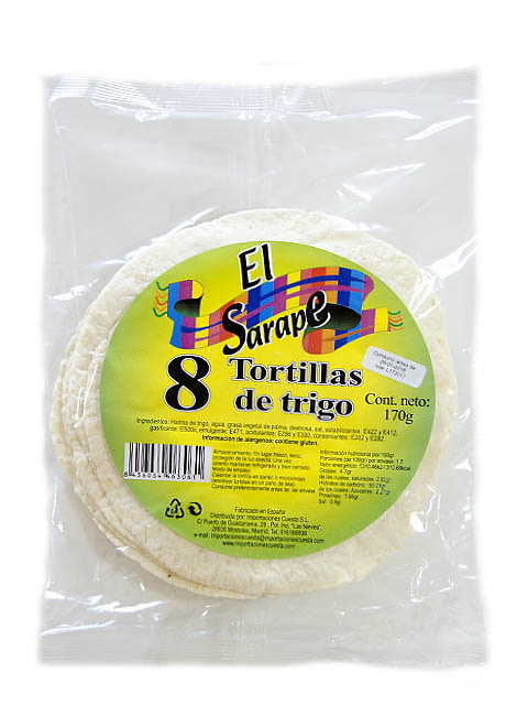 Tortilla de trigo de 15cm El Sarape 