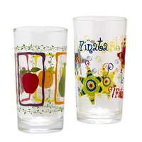 Decorated crystal glass