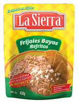 Friljoles bayos refritos en bolsa, La Sierra