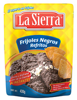 Refried Black Friljoles in Bag, La Sierra